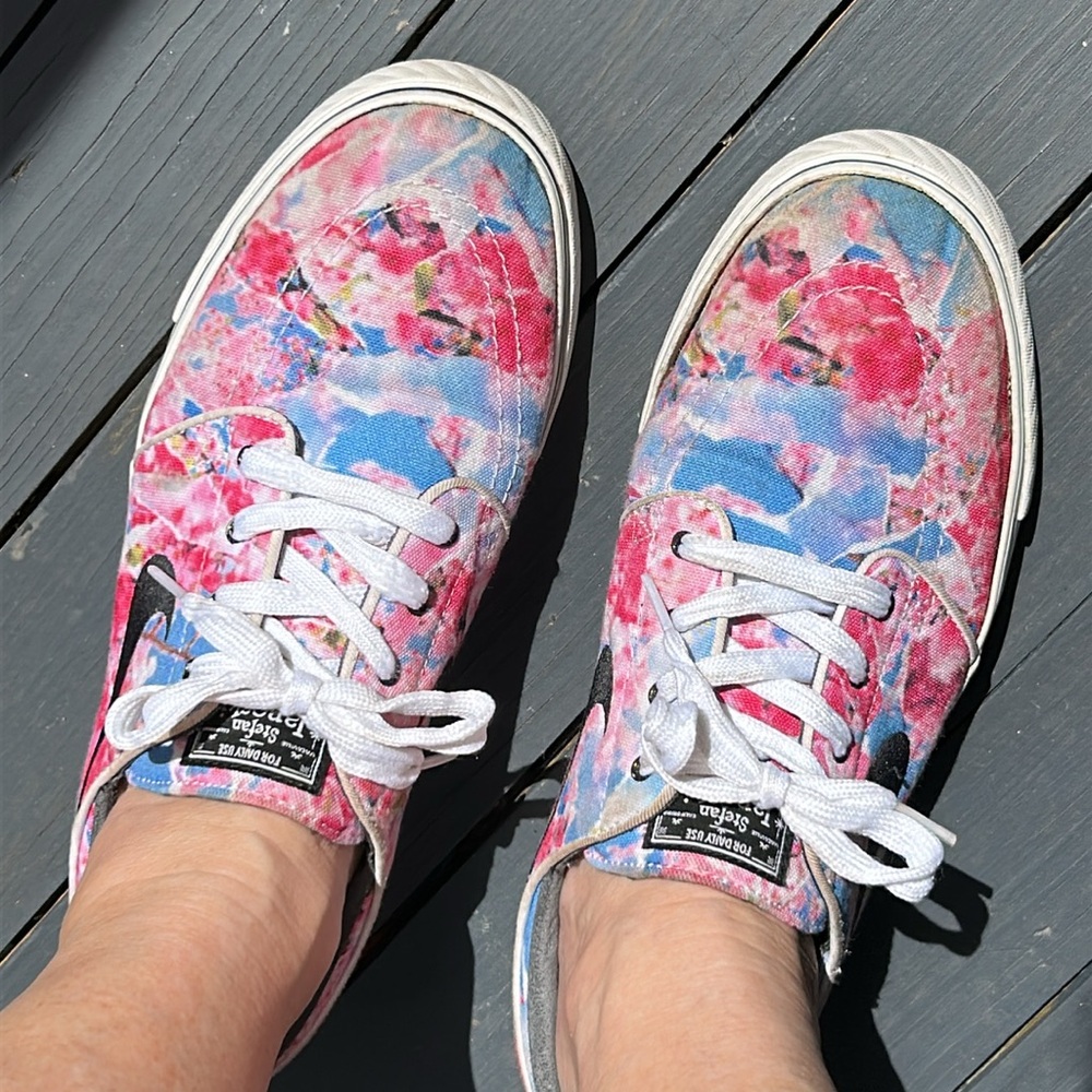 Nike Zoom Stefan Janoski Cherry Blossom Canvas Premium Sneakers Sz 9 - Picture 9 of 13